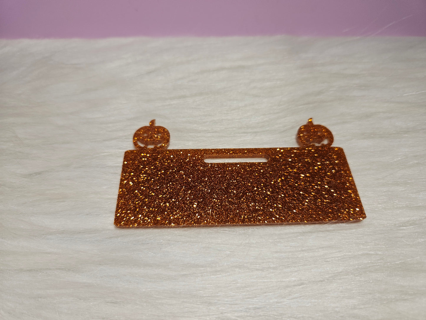 Badge Buddy Topper Glitter Pumpkins