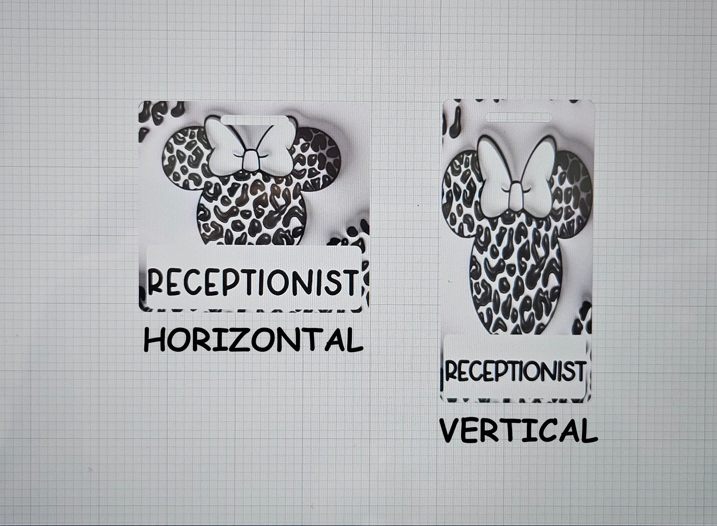 Badge Buddy-Minnie Mouse Leopard Print