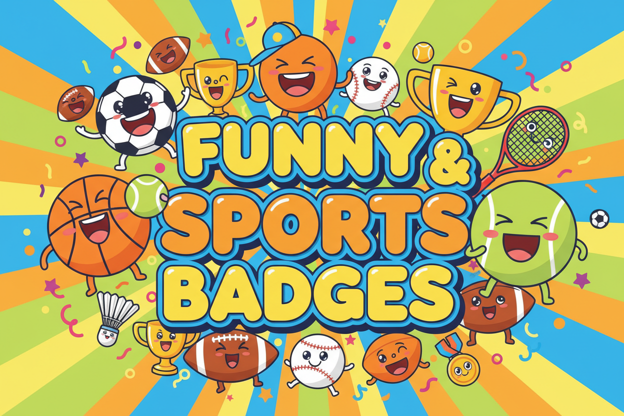 Funny Badges/Sports Badges