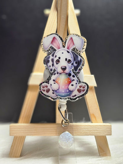 Easter Dalmatian Badge