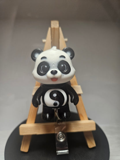 3D Printed Yin & Yang Panda Badge Reel