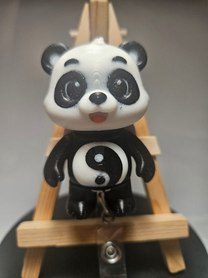3D Printed Yin & Yang Panda Badge Reel