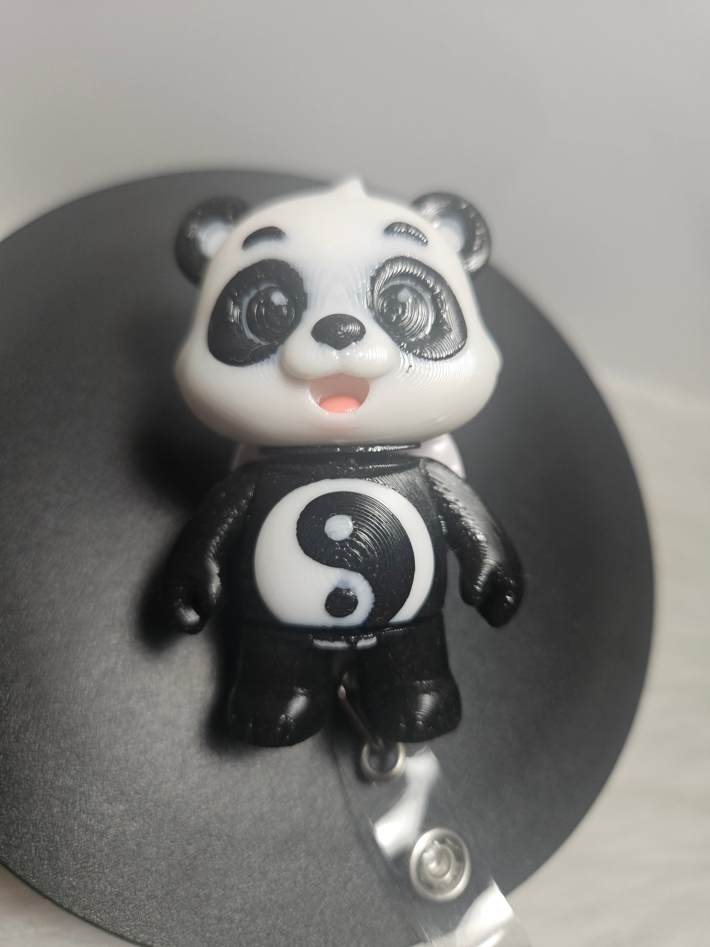 3D Printed Yin & Yang Panda Badge Reel
