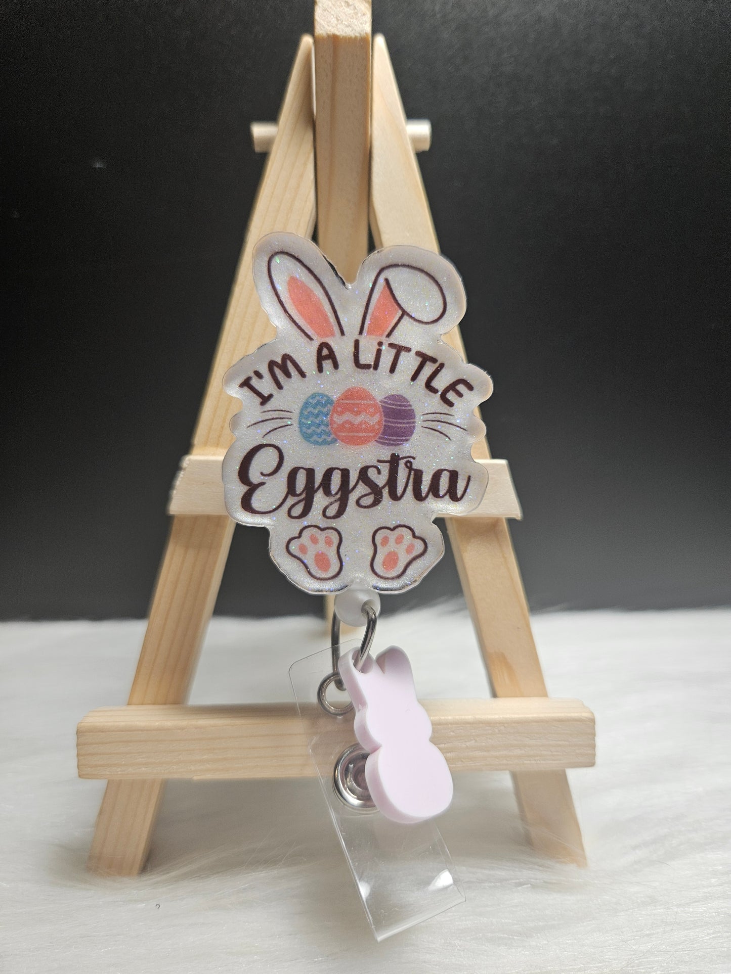 I'm A Little Eggstra Badge Reel