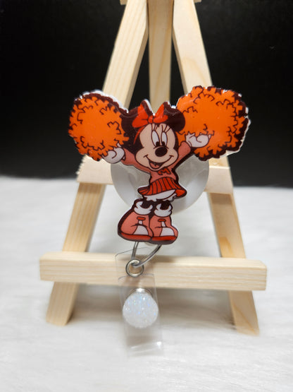 Cheerleading Mouse Badge Reel