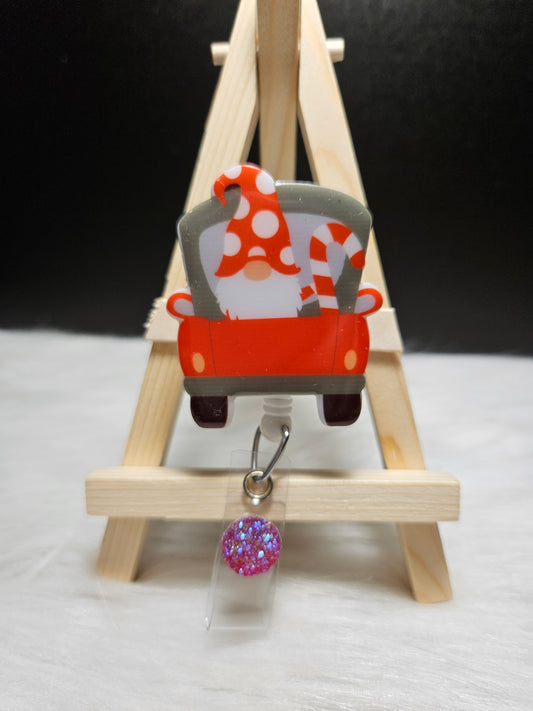 Christmas Gnome In A Truck