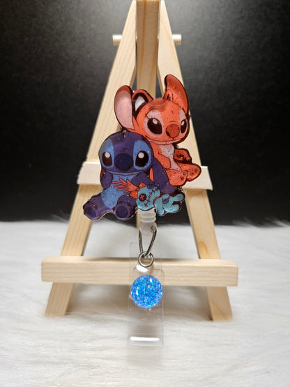 Angel And Stitch Badge Reel