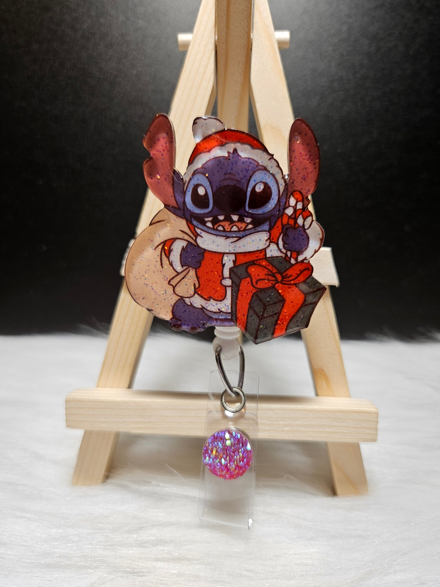 Christmas Stitch With Presents Badge Reel