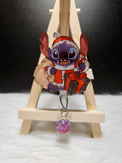 Christmas Stitch With Presents Badge Reel