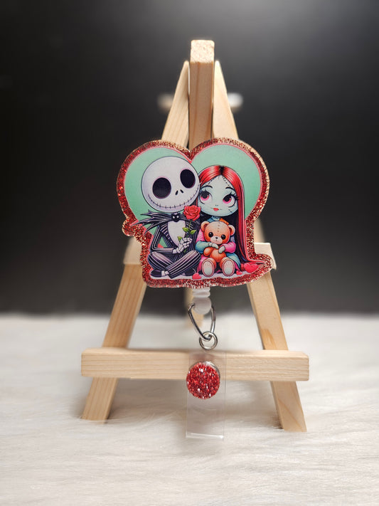 Valentine Jack And Sally Badge
