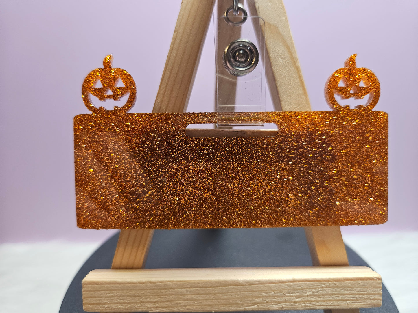 Badge Buddy Topper Glitter Pumpkins