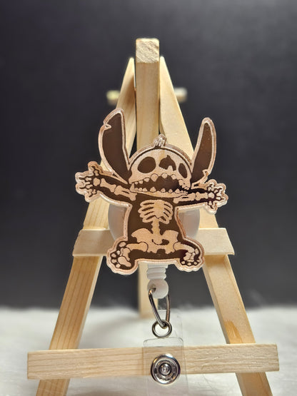 Mirrored reflective acrylic badge reel for ID badges
