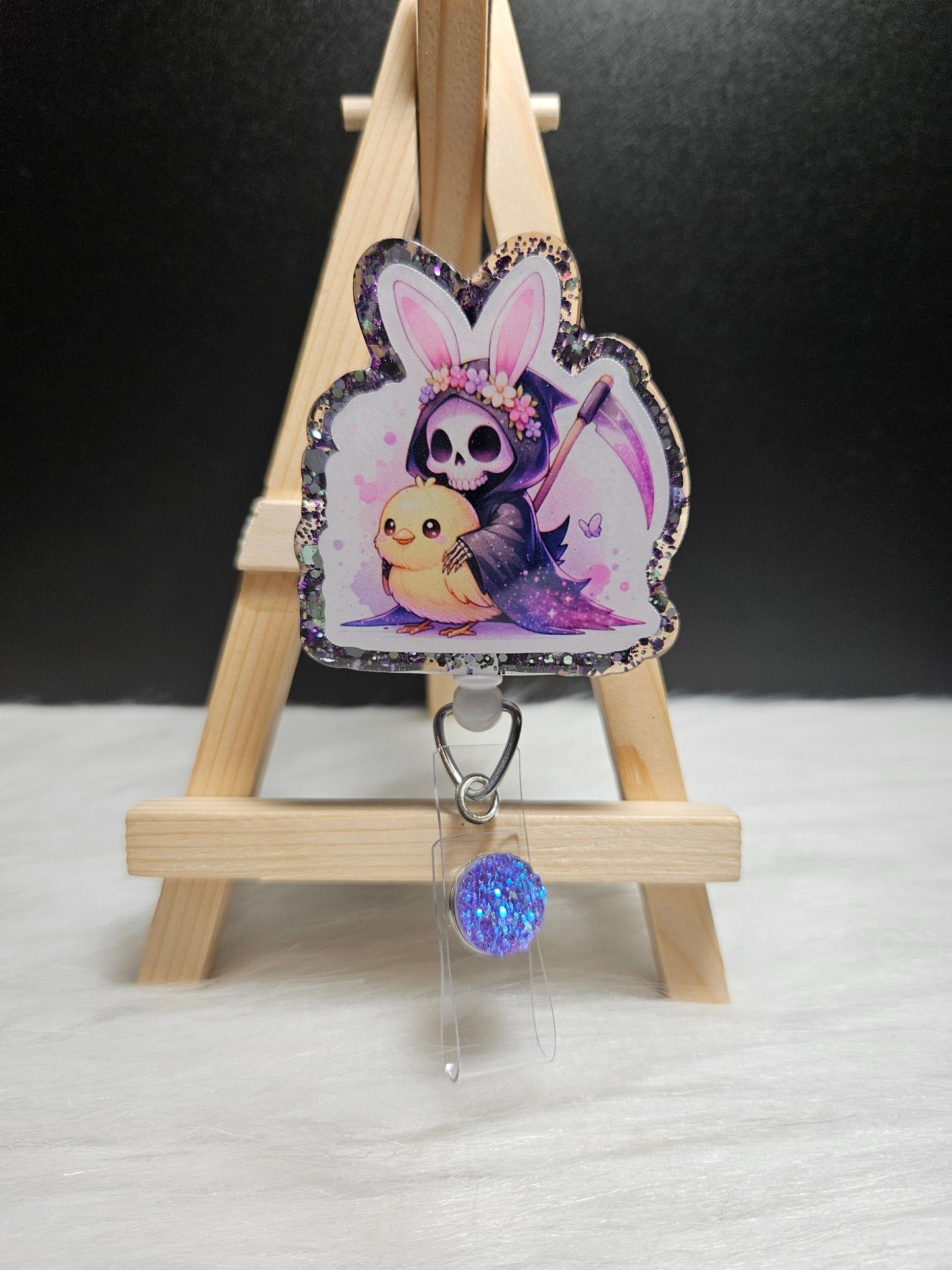 Chick With Skeleton Badge