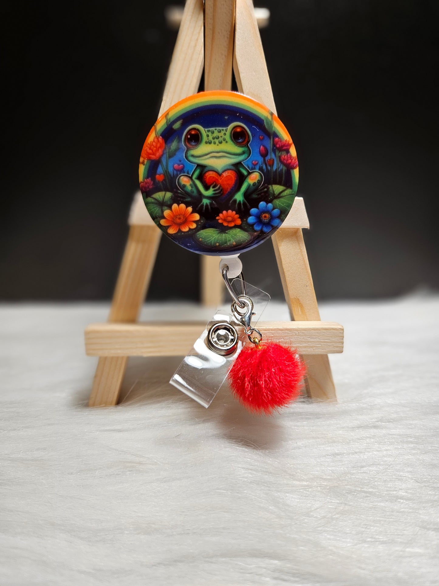 Cute Frog Badge Reel