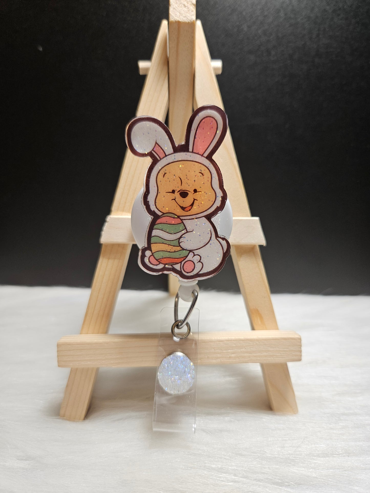 Baby Easter Pooh Badge Reel