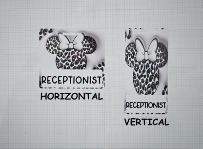 Badge Buddy-Minnie Mouse Leopard Print