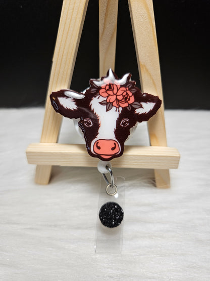 Cute Cow Badge Reel