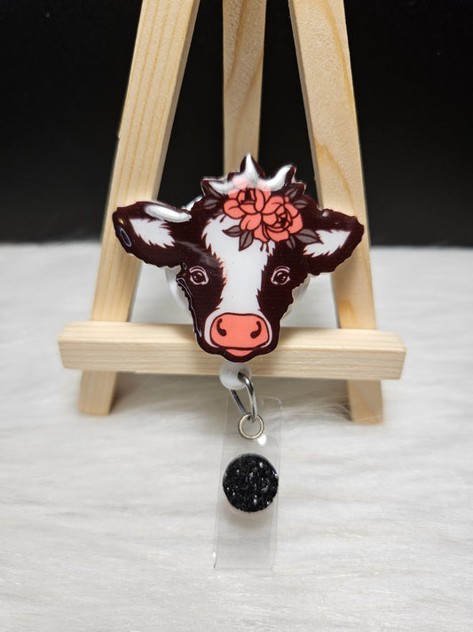 Cute Cow Badge Reel