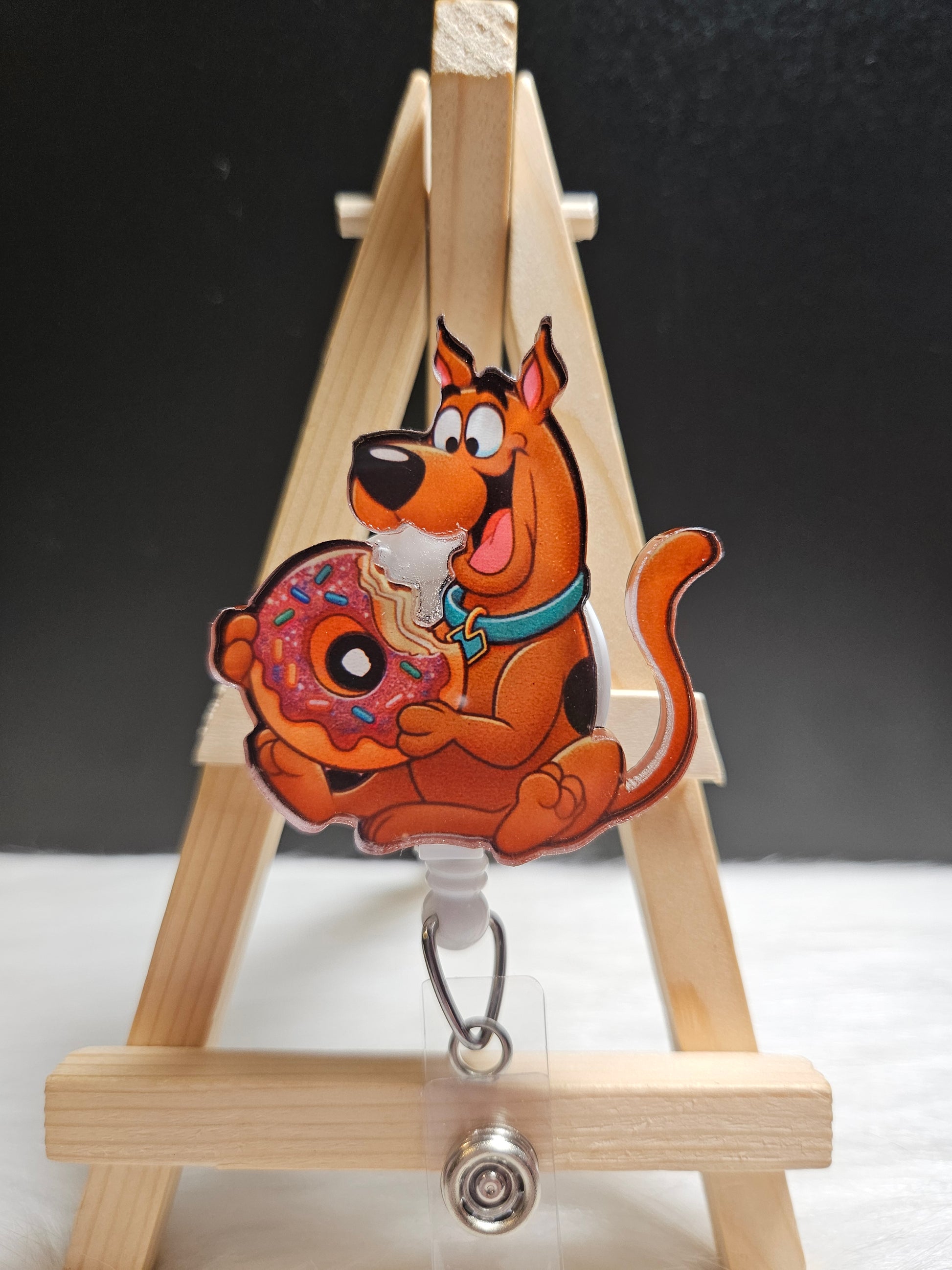 Scooby Doo character badge reel with retractable ID cord
