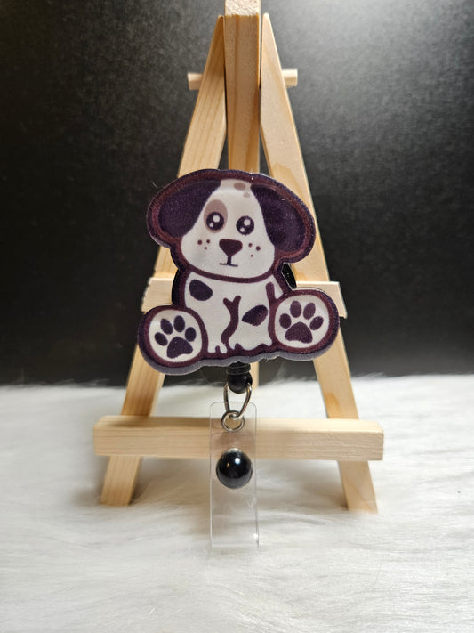 Dog Badge Reel - Retractable ID Holder for Nurses & Dog Lovers