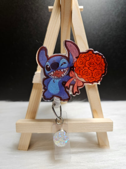 Valentine's Stitch With Roses Badge