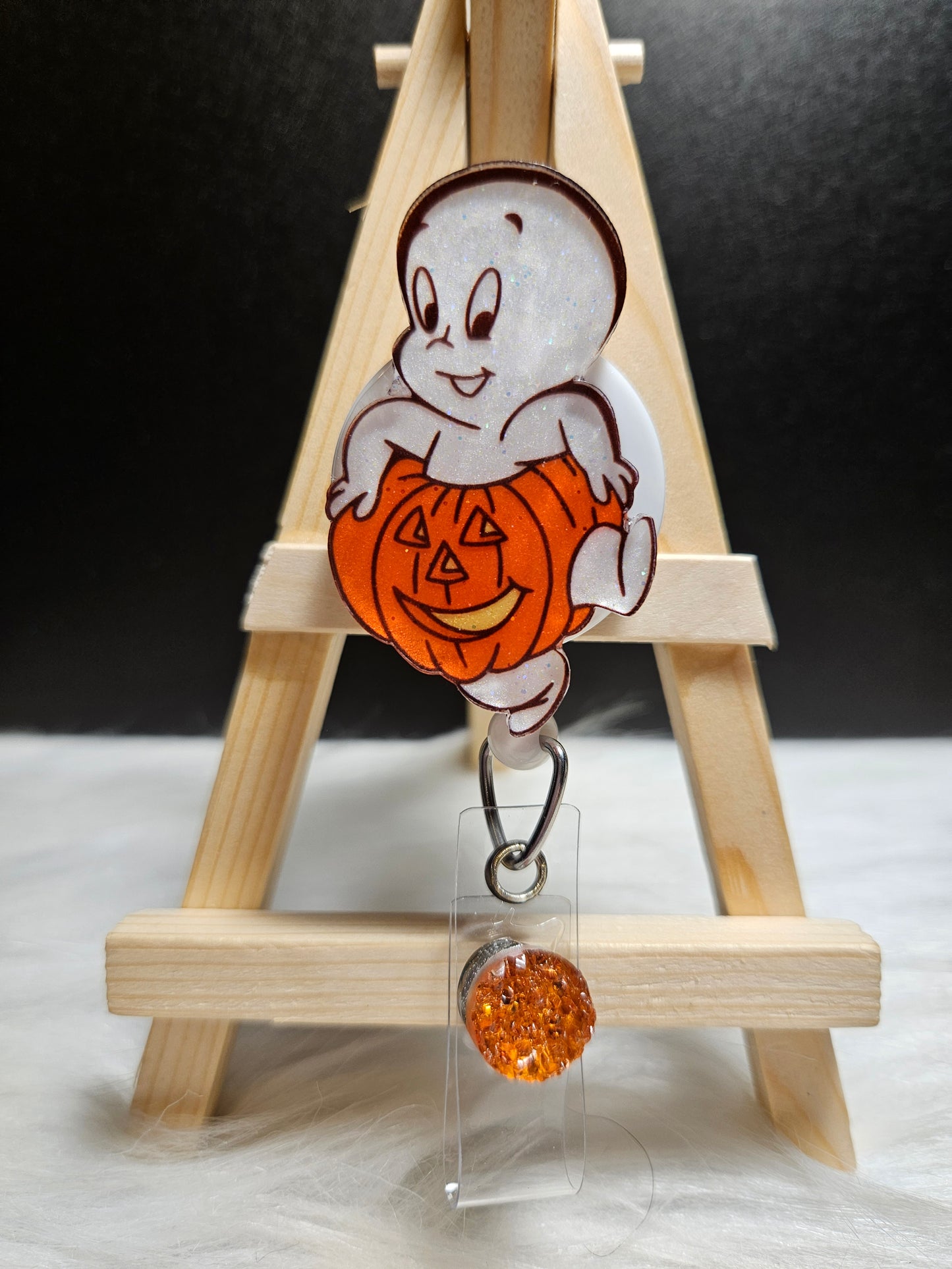 Casper Ghost Badge Reel - Halloween Retractable ID Holder