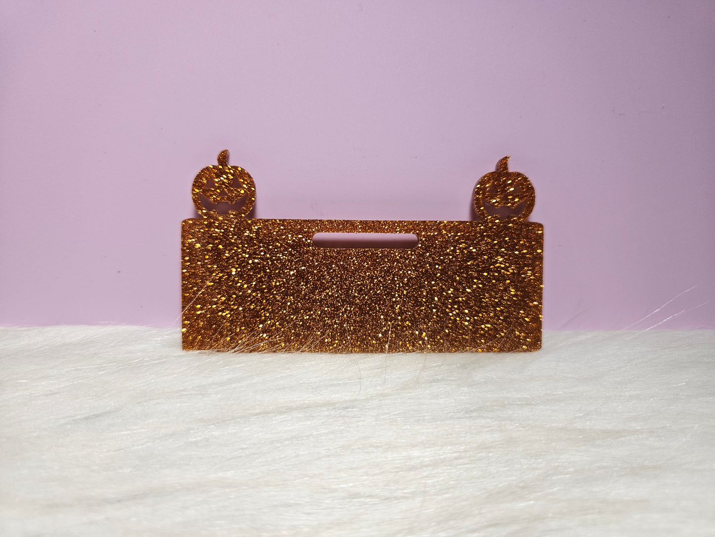 Badge Buddy Topper Glitter Pumpkins