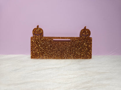 Badge Buddy Topper Glitter Pumpkins