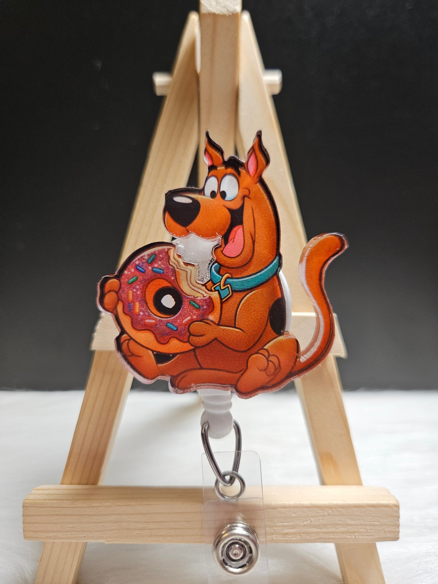Scooby Doo character badge reel with retractable ID cord

