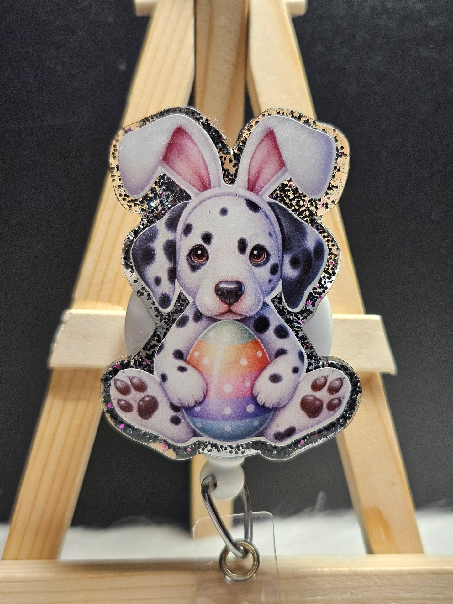 Easter Dalmatian Badge