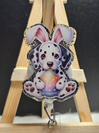 Easter Dalmatian Badge