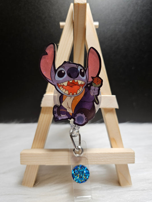 Stitch Badge Reel - Disney Lilo & Stitch Retractable ID Holder for Nurses