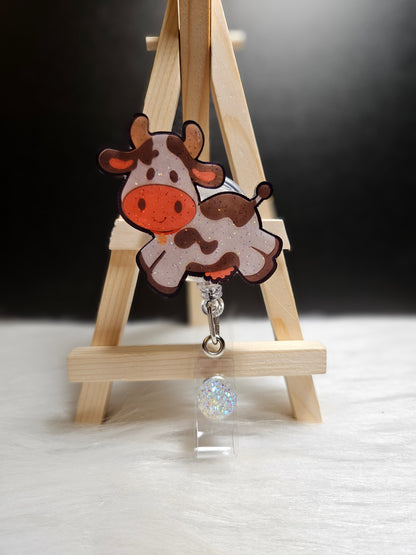 Jumping Cow Badge Reel