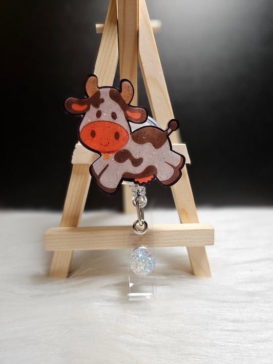 Jumping Cow Badge Reel