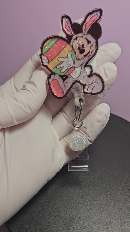 Easter Bunny Mickey Badge Reel