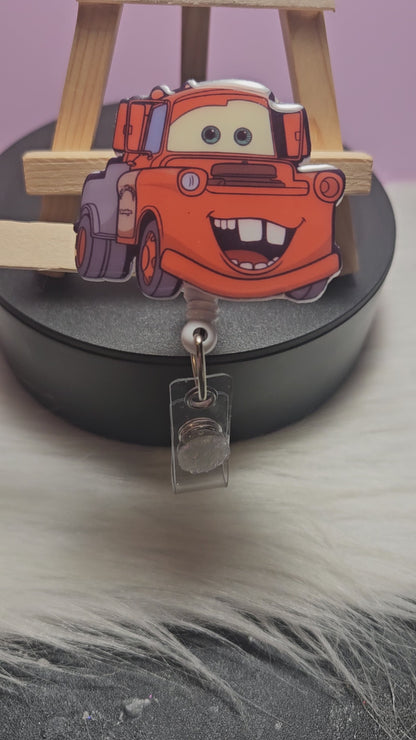 Mater Badge Reel - Cars Character Retractable ID Holder for Nurses