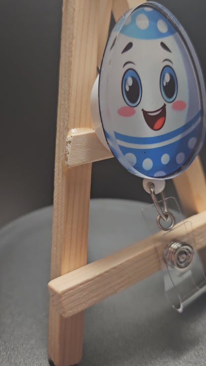 Smiling Easter Egg Badge