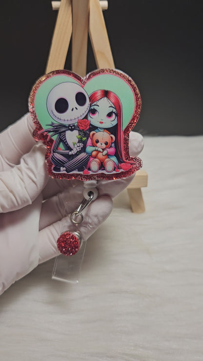 Valentine Jack And Sally Badge