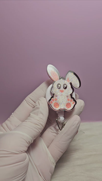 Cute Rabbit Badge Reel