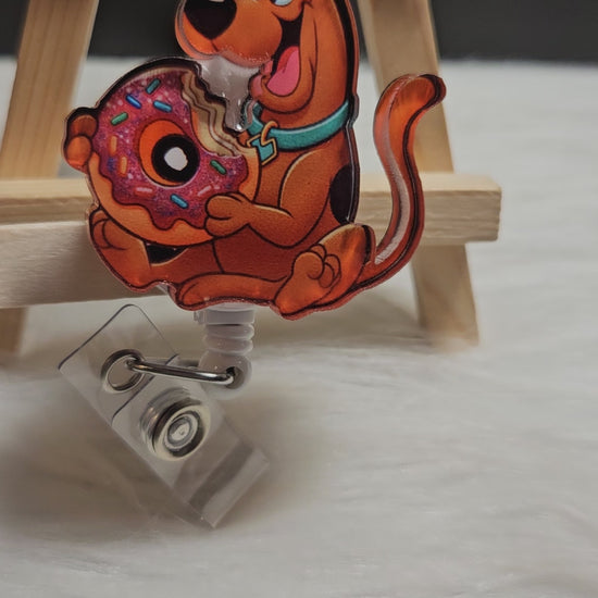 Scooby Doo character badge reel with retractable ID cord

