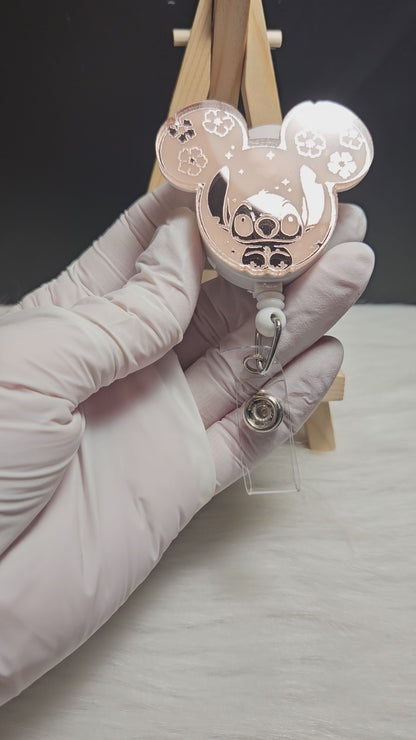 Mirrored Stitch Badge Reel