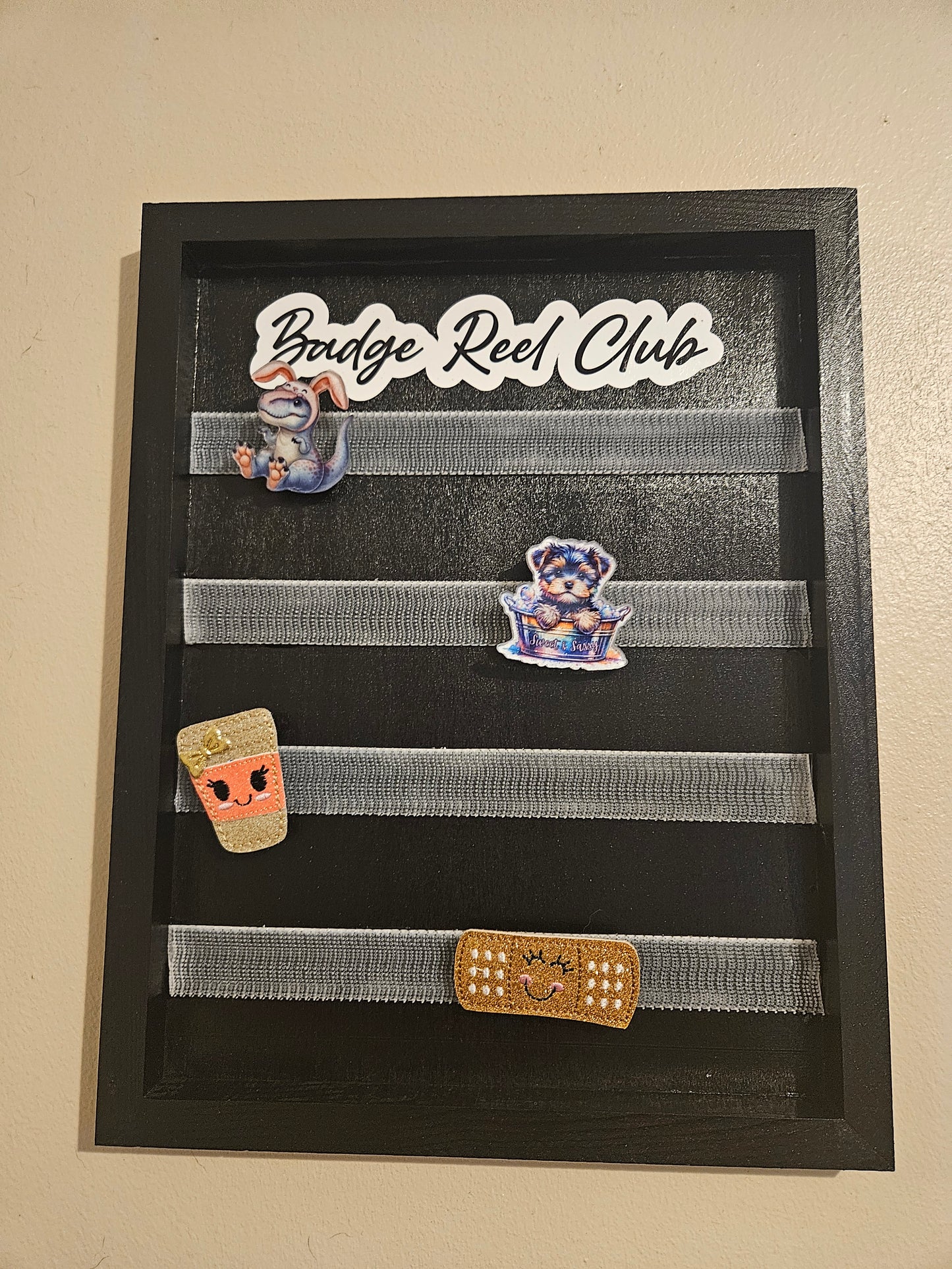 Badge Reel Storage Board Wall Mount Velcro