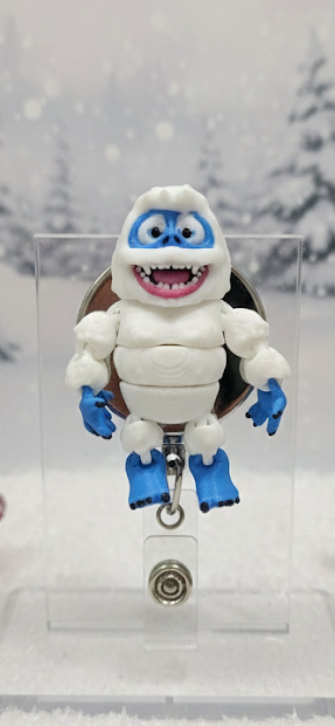 3D Printed Abominable Snowman Badge Reel