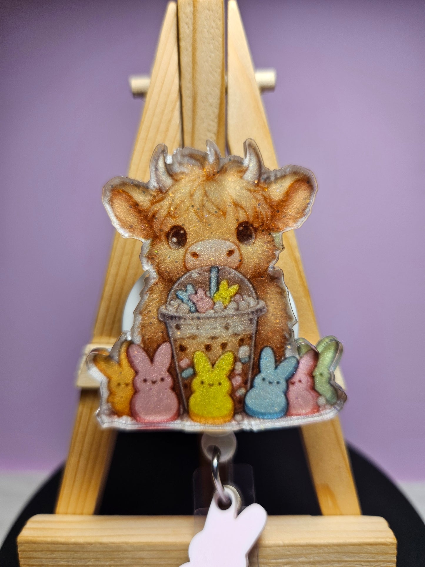 Highland Cow With Peeps Badge