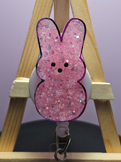 Glitter Easter Bunny Badge