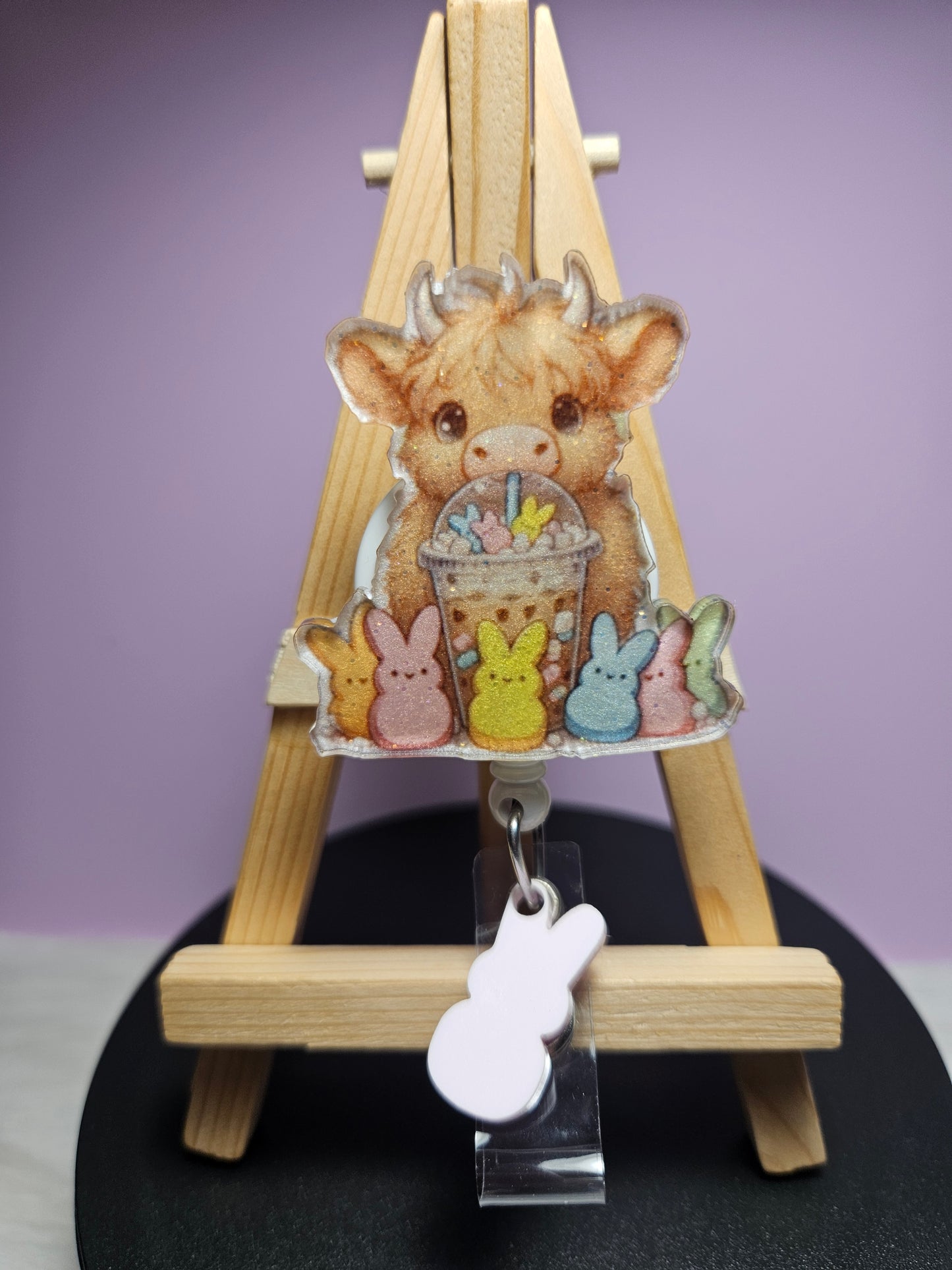 Highland Cow With Peeps Badge