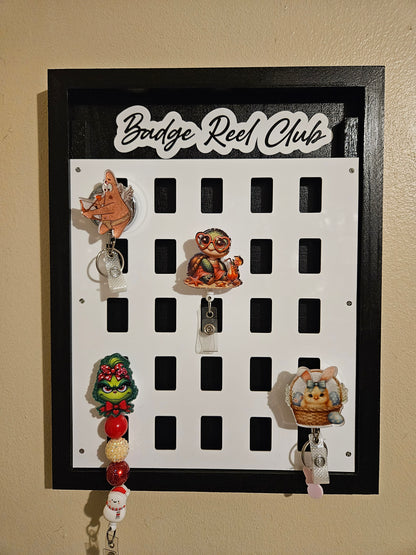 Badge Reel Storage Board Wall Mount
