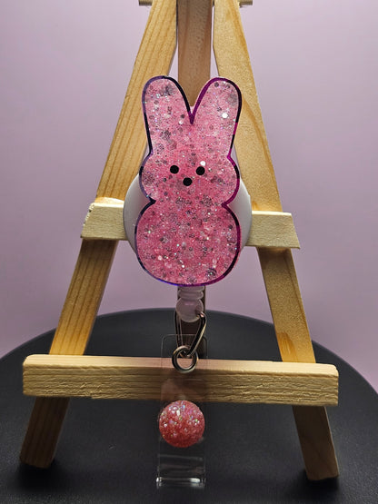 Glitter Easter Bunny Badge