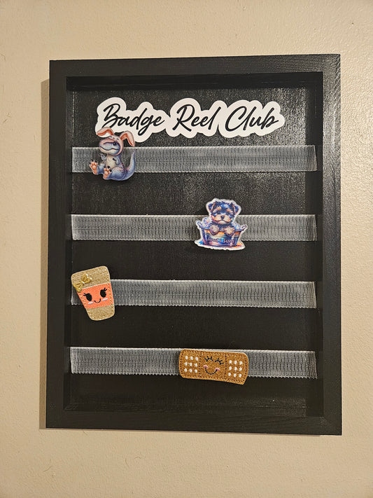 Badge Reel Storage Board Wall Mount Velcro