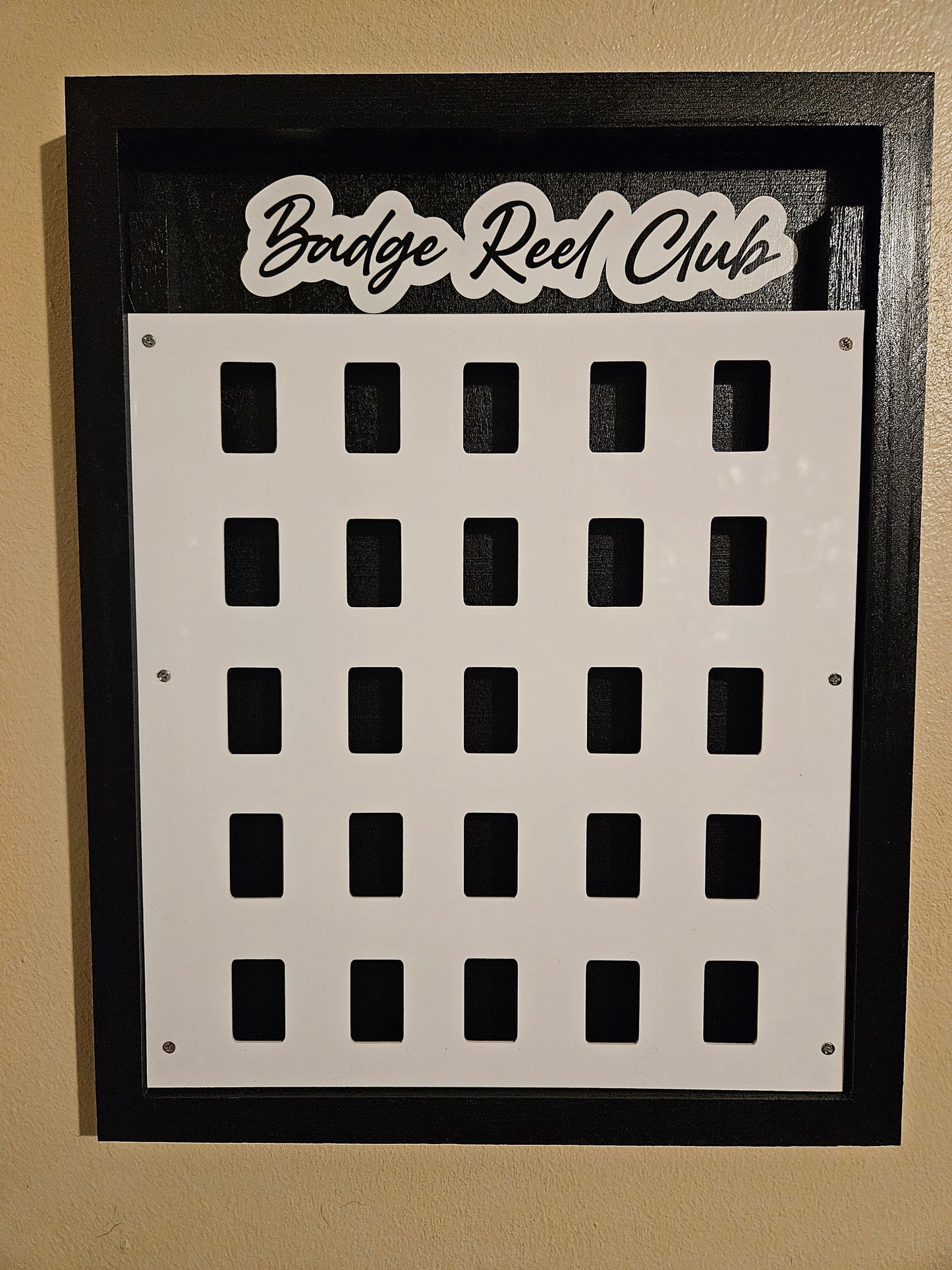 Badge Reel Storage Board Wall Mount